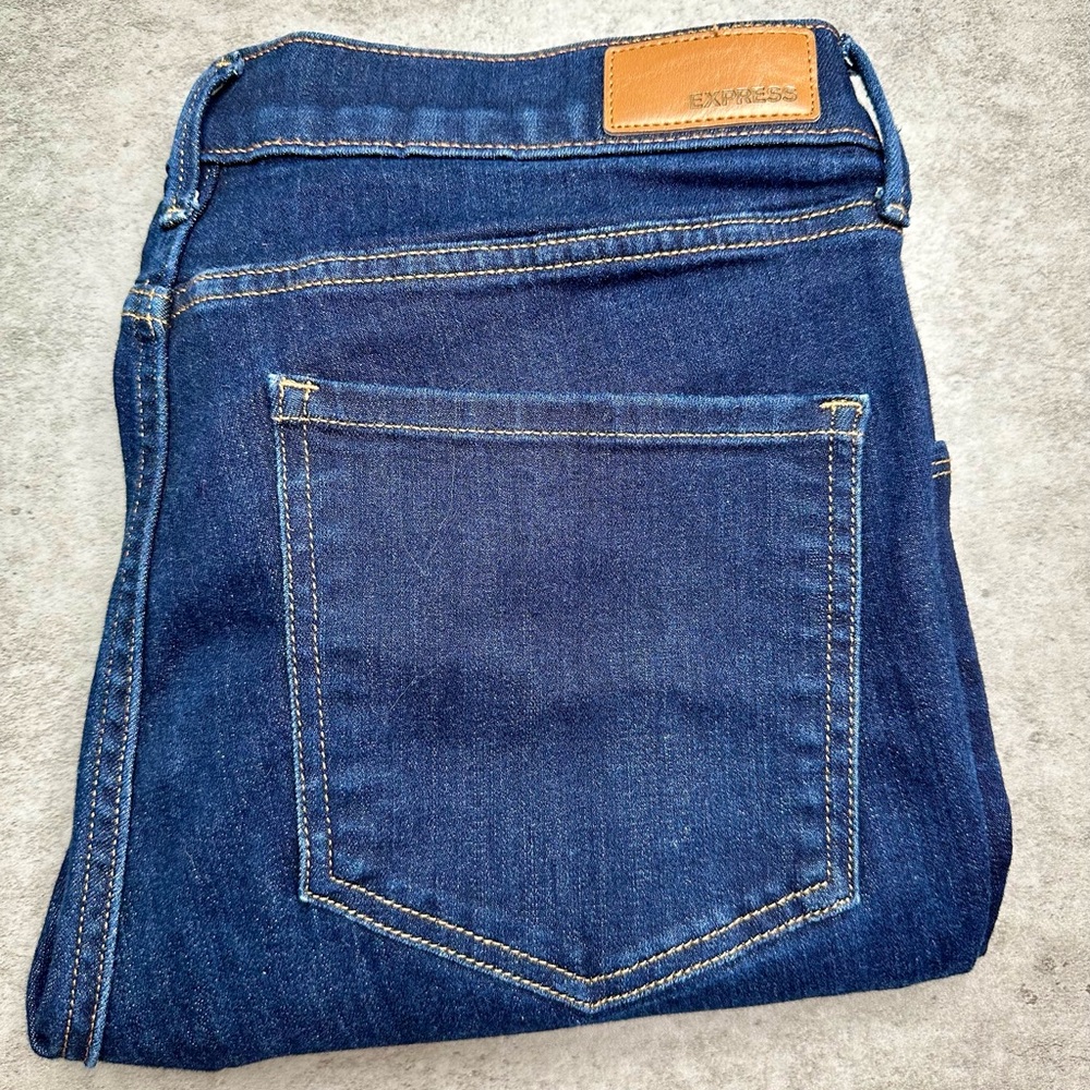 Express Mid Rise Skinny Jeans – Size 12R – Dark Wash